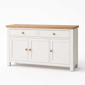 Buffet de cuisine multifonctionnel en chêne massif, 3 tiroirs, 3 portes en MDF, grande capacité, armoire moderne, modèle Phuoc Hung Phuochung070 - Product Image 1