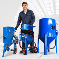 Machine de sablage à sec mobile haute pression pour l'élimination de la rouille, avec réservoir, sablage manuel, polissage, capacité 100L, haute efficacité