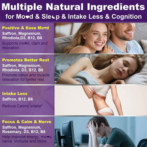 เยลลี่วิตามินหญ้าฝรั่นพร้อมแมกนีเซียมไกลซิเนต400มก. พร้อมอาหารเสริมสารต้านอนุมูลอิสระและภูมิคุ้มกัน - Product Image 2