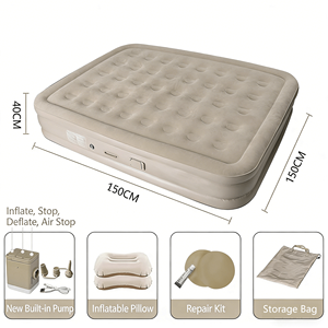 Matelas pneumatique pliable léger et portable moderne pour la maison, l'extérieur, le parc, résistant à l'<span class=keywords><strong>eau</strong></span>, capacité de 600 lb - Product Image 3