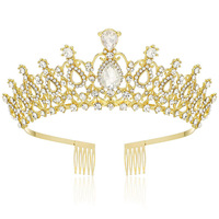 Diadèmes de reine en cristal pour filles, accessoires de cheveux de mariée, cadeaux pour anniversaire, mariage, bal de promo