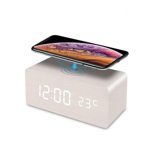 Деревянные цифровые светодиодные настольные часы - Product Image 3