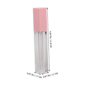 Emballage carré transparent pour gloss à lèvres, tube vide personnalisé pour cosmétiques, conteneur en plastique de haute qualité pour rouge à lèvres liquide - Product Image 2