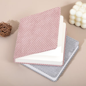 Mini <span class=keywords><strong>Quaderno</strong></span> Portatile Quadrato con Copertina in Tessuto, Blocco Note Tascabile con Fogli a <span class=keywords><strong>Quadretti</strong></span>, Regalo Carino, Pratico Taccuino - Product Image 3