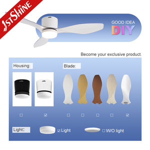 Quạt trần đèn LED nhiều màu 1stshine 48 inch, kiểu hiện đại, cánh nhựa trong suốt, điều khiển từ xa - Product Image 4