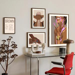 Nuovo arrivo personalizzato prezzo all'ingrosso astratto africano nero signora stampato <span class=keywords><strong>arte</strong></span> pittura <span class=keywords><strong>su</strong></span> parete per la decorazione domestica - Product Image 3