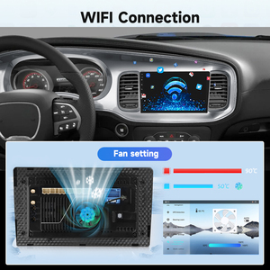 Podofo pour <span class=keywords><strong>Dodge</strong></span> <span class=keywords><strong>Charger</strong></span> (conduite à gauche) 2011-2014, autoradio Qualcomm 9 pouces, 8 cœurs, 4+64 Go, CarPlay/Android Auto sans fil, WiFi, GPS - Product Image 3