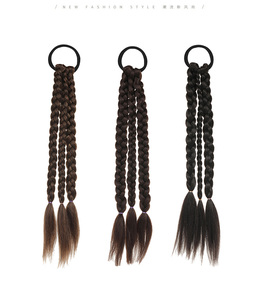 Fujia Tóc Giả Xoắn Tự Nhiên Bán Chạy Cho Nữ Dây Buộc Tóc Giả Đấm Bốc Đuôi Ngựa Cho Nữ Dây Bện Bẩn Xoắn Xương Cá - Product Image 2