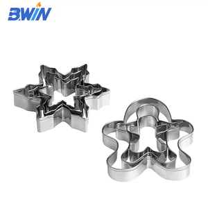 Ensemble de <span class=keywords><strong>emporte</strong></span>-pièces en métal en acier inoxydable bricolage outils de cuisson Dessert-coeur étoile ronde fleur Noël Cookie Biscuit Cutter - Product Image 5