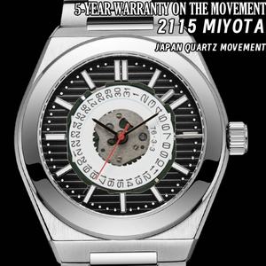 Reloj de Cuero de Lujo para Hombre de 42 mm, con Cristal de Zafiro, Esfera Grande, Movimiento de Cuarzo, Logotipo Personalizado, Importado de Japón, Última Moda - Product Image 6