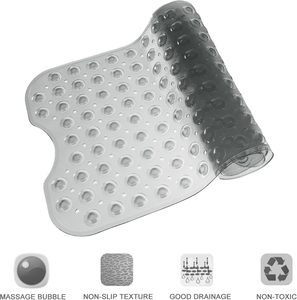 Tapis <span class=keywords><strong>de</strong></span> sécurité antidérapant YIJU extra long 40*16 pouces en PVC transparent pour baignoire et <span class=keywords><strong>douche</strong></span> avec ventouses et trous <span class=keywords><strong>de</strong></span> drainage lavables - Product Image 6