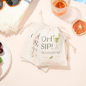 Bolsas con Cordón para Kit de Resaca Margarita Oh Sip, Recuerdos para Despedidas de Soltera, Regalos de Cumpleaños, Viajes de Chicas, Suministros de Emergencia - Product Image 5