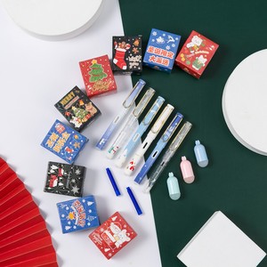 Juego de bolígrafos estilográficos reemplazables con logotipo personalizado, 0,38mm, 2 uds., bolígrafos de regalo empaquetados individualmente para escritura de niños - Product Image 5