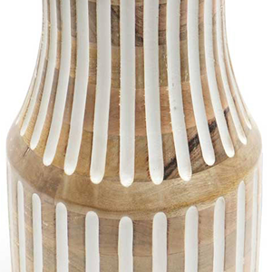 Vase en bois d'accentuation en céramique moderne fait à la main 7X12 pour la décoration de la maison Vase en bambou artisanal pour le salon - Product Image 4