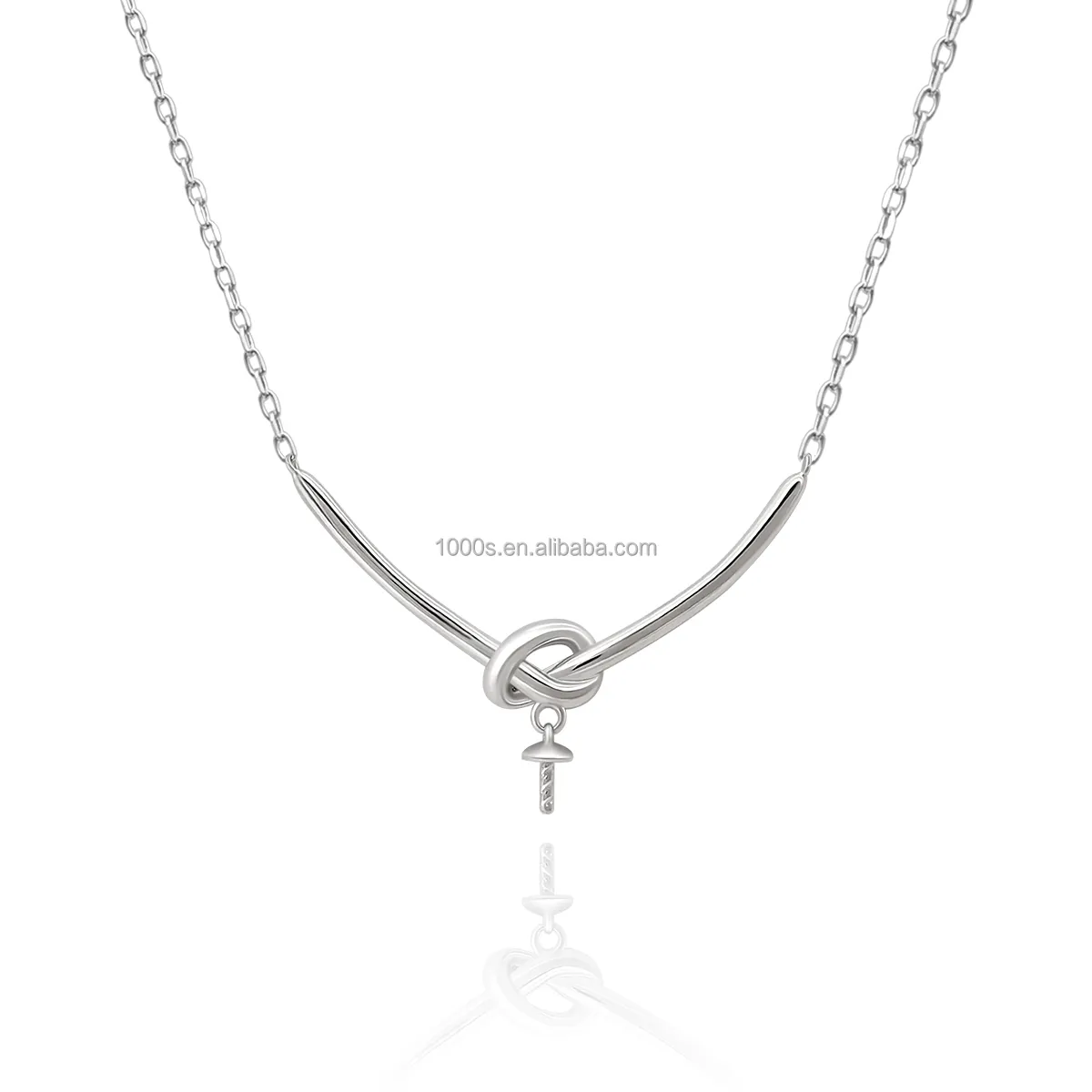 Design elegante 18K oro massiccio fatto da te con perle d'acqua dolce ciondoli ciondolo collana di gioielli raffinati per donne regalo personalizzato