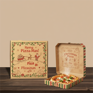 Heavy Duty 3 Ply Corrugated Paper Pizza Delivery Box Strong E Flute Cardboard Shipping <b>Container</b> for Restaurant - Product Image 3