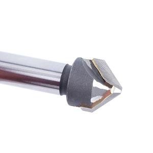 Huhao V rãnh phẳng 12mm 90 ° V <span class=keywords><strong>CNC</strong></span> <span class=keywords><strong>Router</strong></span> tương thích Carbide <span class=keywords><strong>Router</strong></span> bit cho ACP ACM tấm nhôm Board uốn phay Cutter - Product Image 6