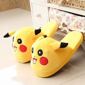 YWMX Size 35-39 Kawaii Anime Character Plush Slippers Stuffed Anime Doll Plush Toys For Women Men Home Warm Slippers