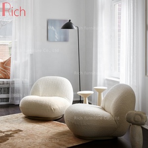 Muebles para el hogar pacha sillas fauteuil de tela muebles de piel de oveja blanca de la cubierta de tela Silla de acento - Product Image 4
