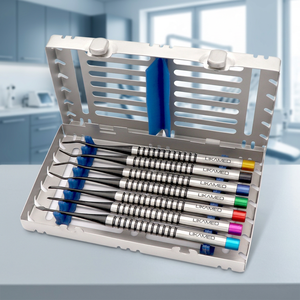Ensemble d'instruments chirurgicaux dentaires LIKAMED 7 pièces, poignée moletée, plusieurs couleurs, outils manuels, classe I, certifié CE - Product Image 3