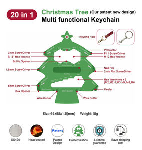 <strong>Christmas</strong> Customizable Thank You Card Package Novelty Multifunctional Keychain Promotional Corporate <strong>Gifts</strong> Business <strong>Gift</strong> Set - Product Image 1