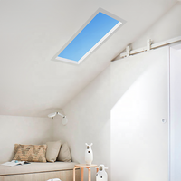 Lampe d'ambiance à LED, lumière du coucher de soleil, lumière artificielle, application Tuya, lampe de panneau moderne bleue pour la maison et le bureau, indice de protection IP54, à intensité variable