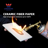 Papier isolant réfractaire en fibre céramique, conductivité thermique 0,075, température de fonctionnement 1260°C pour chaudière industrielle et four
