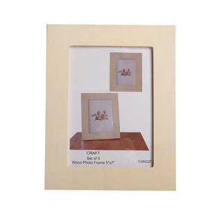 Wood Photo <b>Frame</b> 5x7 Inch Craft Set Of 5 Tabletop Wall <b>Mount</b> Decorative - Product Image 5