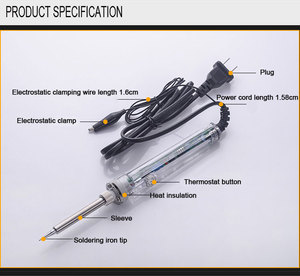 XYB Digital Temperatur transparenter elektrischer Lötkolben 80W Lötkolben ferro de solda - Product Image 4