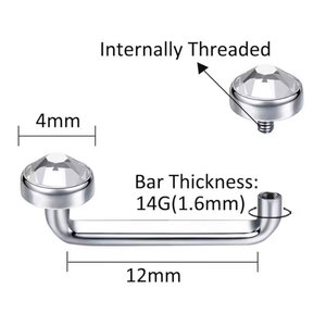 <span class=keywords><strong>Piercing</strong></span> de Titanio Sólido G23 para la Superficie Vaginal, Joyería para <span class=keywords><strong>Piercing</strong></span> Corporal, Barra para Vagina, Joyería para <span class=keywords><strong>Piercing</strong></span> Genital VCH - Product Image 3