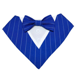 Tanpopo Nouveau costume rayé de Style britannique Pet Magic Tape Triangle Écharpe - Product Image 4