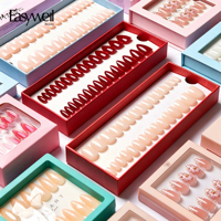 Vente en gros usine : 30-32 faux ongles en gel acrylique souple à presser, personnalisables, emballage OEM, faux ongles de luxe réutilisables