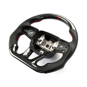 Volant de voiture en cuir brillant pour Challenger Srt, Fiber de carbone perforé - Product Image 2