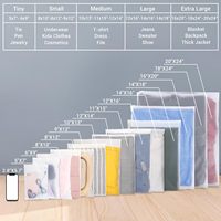 Impression en gravure de logo personnalisé, faible MOQ, sac en plastique polyéthylène translucide mat avec fermeture éclair pour le rangement des vêtements, pour les chaussures