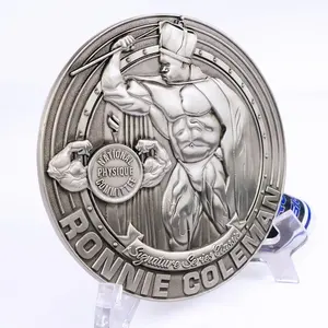 Medalhas de troféu para esportes, 2d 3d customizado musculação taekassistdo medalhas ramy