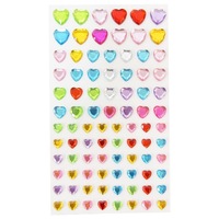 Autocollants de dessins animés en gemmes autocollantes pour enfants, autocollants 3D colorés DIY, strass pour nail art