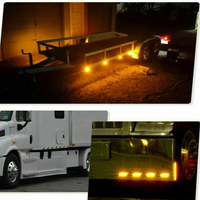 Nouveau feu de gabarit latéral à 12 LED ambre pour camion remorque Peterbilt 12V Rétrofit/Mise à niveau