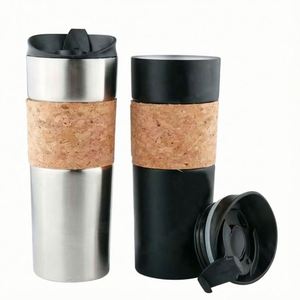 2026 New Design Modern Industrial Style <b>Insulated</b> Cup Stainless Steel Coffee <b>Mug</b> with Protective Cork Ring for Office & Commute - Product Image 2