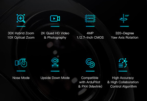 กล้องกิมบอล SIYI ZR10 2K 4MP ซูมไฮบริด 30 เท่า พร้อมระบบมองกลางคืน Starlight ระบบกันสั่น 3 แกน น้ำหนักเบา สำหรับโดรน - Product Image 5