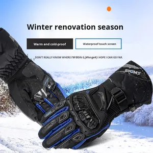 <span class=keywords><strong>Gants</strong></span> de course d'hiver pour hommes <span class=keywords><strong>Gants</strong></span> longs de <span class=keywords><strong>moto</strong></span> imperméables et chauds Anti-chute <span class=keywords><strong>Gants</strong></span> épais tout-terrain d'extérieur - Product Image 1