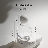 Flacon de parfum en verre transparent de luxe à motif rayé de 100 ml avec pompe pulvérisatrice et couvercle plat en verre épais