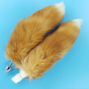 Vera coda di volpe separabile spina anale in metallo gioco di ruolo Sex Toy per coppie <span class=keywords><strong>Sexy</strong></span> negozio prodotto per masturbazione anale - Product Image 4