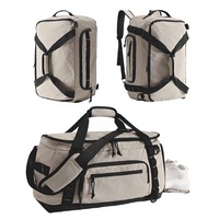 Sac de voyage convertible pour hommes, sac à dos avec fermeture éclair, étanche, pour le sport, la gym, le week-end, bagage à main, grande capacité, léger