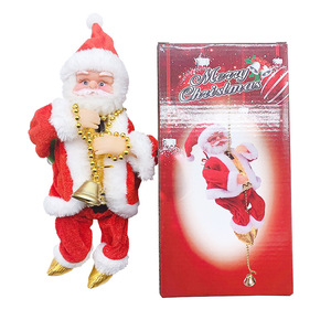 Père Noël Grimpant sur Échelle - Poupée Électrique Automatique de Noël avec Musique - Jouets de Noël pour Enfants - Père Noël - Product Image 5