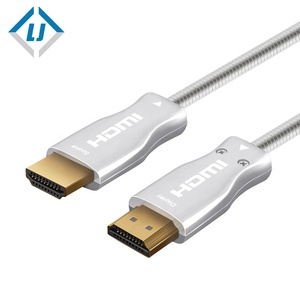 Câble <span class=keywords><strong>HDMI</strong></span> à fibre optique active HDR 3D 4K HDCP 1,5m-300m avec boîtier métallique plaqué or 8K LJ Electronic LTD - Product Image 5