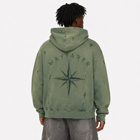 Sudaderas y Camisetas Extra Grandes de Felpa 100% Algodón de 450 g/m² con Cierre y Lavado Ácido, Corte y Confección Personalizados para Hombre, Unisex, Deportivas