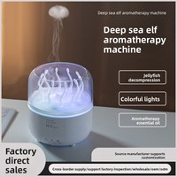 Diffuseur d'arômes en forme de méduse, nouveau style, humidificateur électrique à huile essentielle, anneau de brume, éclairage LED sept couleurs, pour bureau