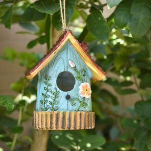 Maison <span class=keywords><strong>d</strong></span>'oiseau en résine écologique tenture murale <span class=keywords><strong>nid</strong></span> <span class=keywords><strong>d</strong></span>'oiseau cour jardin balcon Villa <span class=keywords><strong>d</strong></span>écoration <span class=keywords><strong>d</strong></span>'aménagement paysager extérieur - Product Image 4