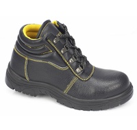 Botas de Seguridad de Trabajo WOFULIN Modelo 67021-1 de Alta Calidad, con Puntera de Acero, Cuero Vacuno Repujado, Forro de Malla Transpirable para Hombre, Uso en Fábrica