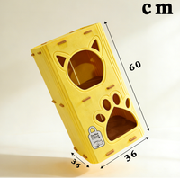 Maison pour chat en feutre double couche, vente en gros, 2 étages, grotte verticale pour chat, lit pour chat détachable, abri fermé pour chat d'intérieur, OEM ODM